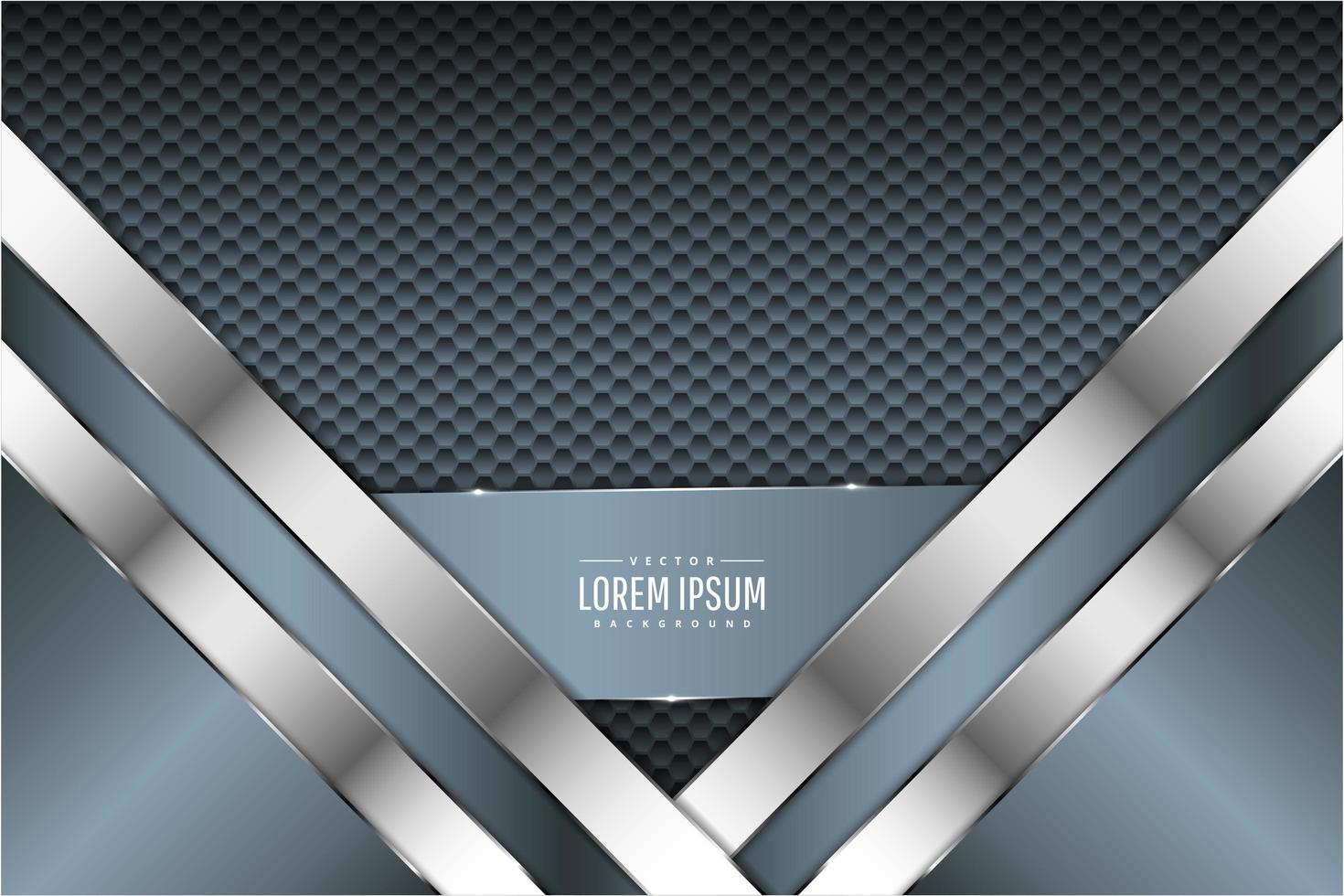 Metal background with hexagon pattern vector