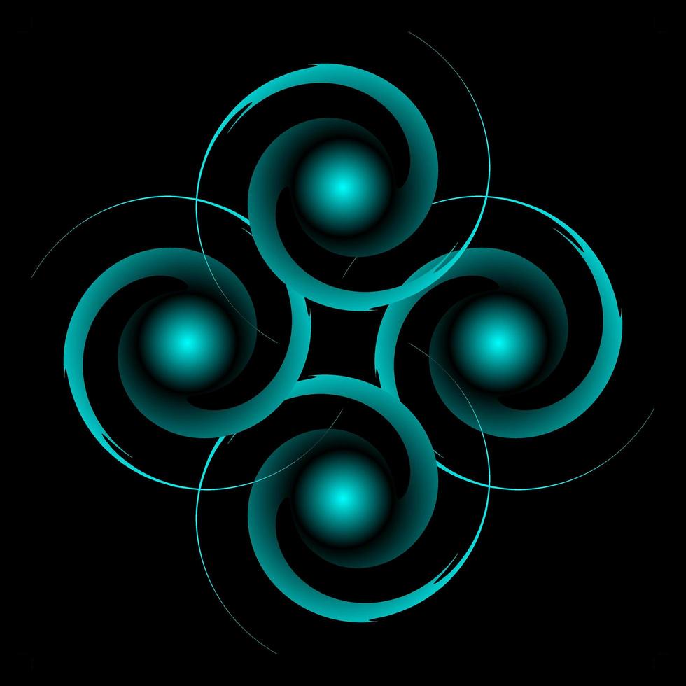 Blue abstract circle wave vector