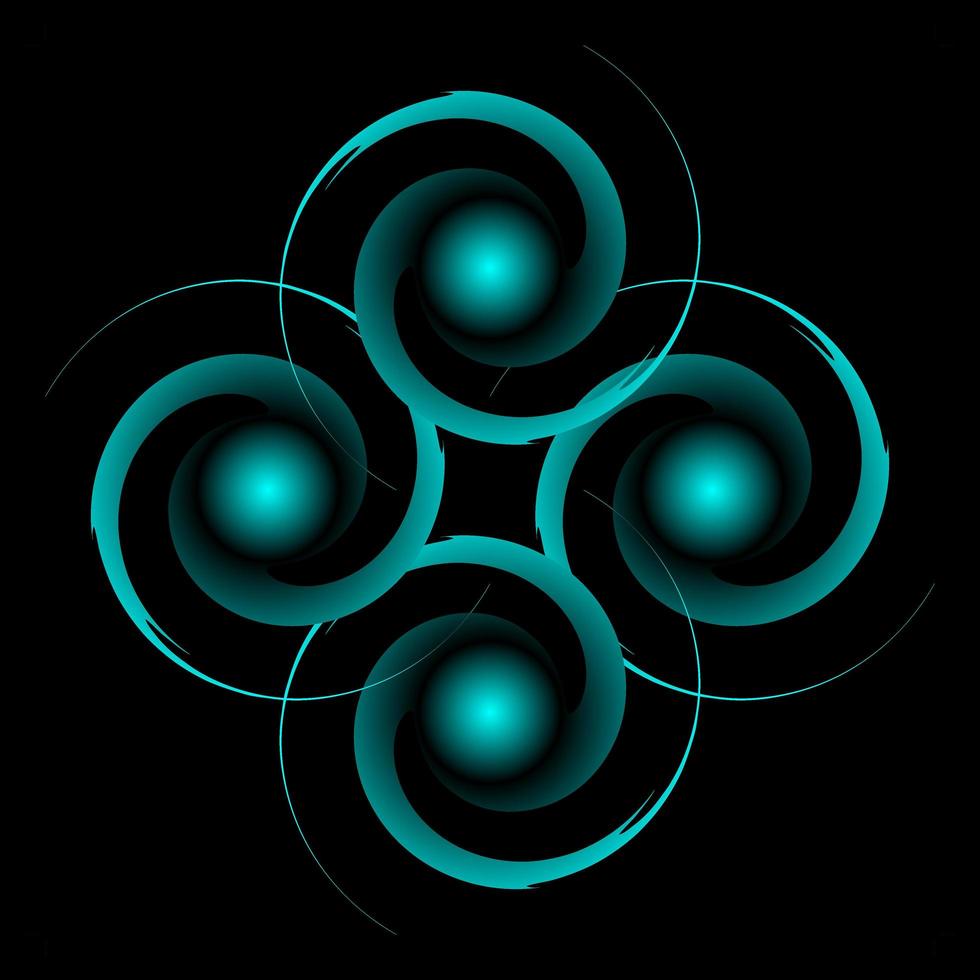 Blue abstract circle wave vector