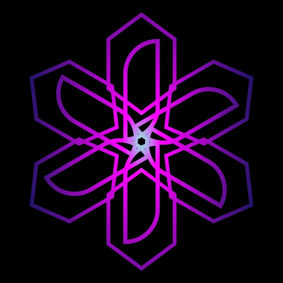 Abstract star in purple color vector