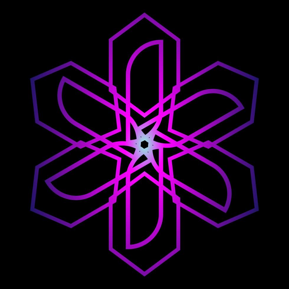 Abstract star in purple color vector