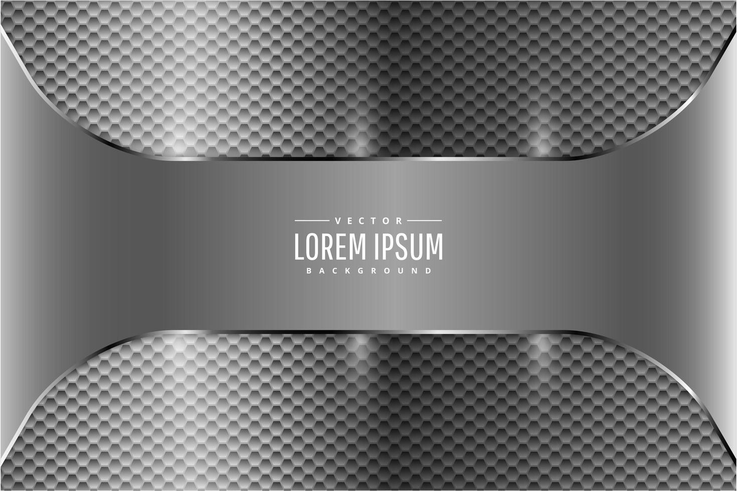 Metal technology with hexagon pattern vector