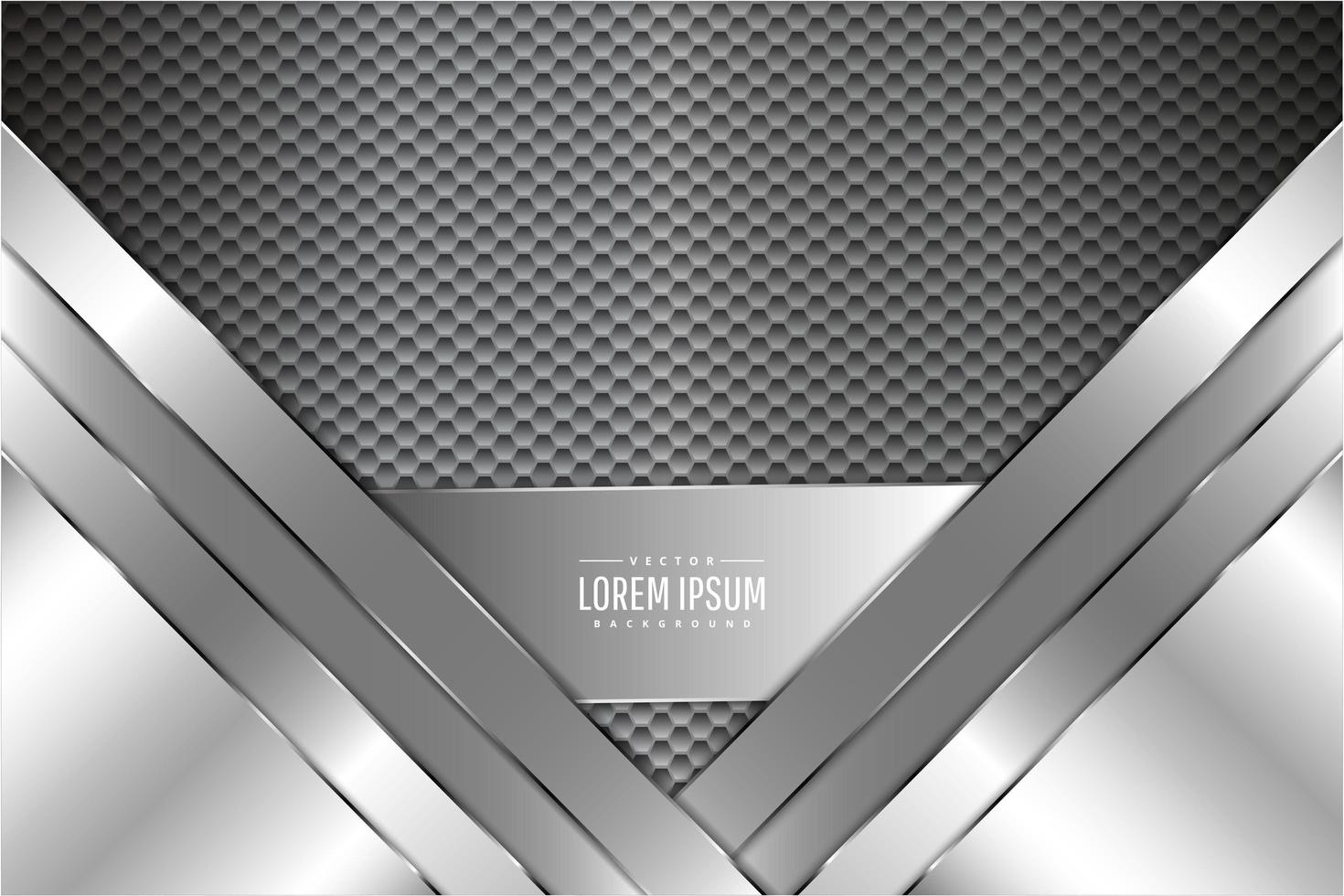 Metal background with hexagon pattern vector