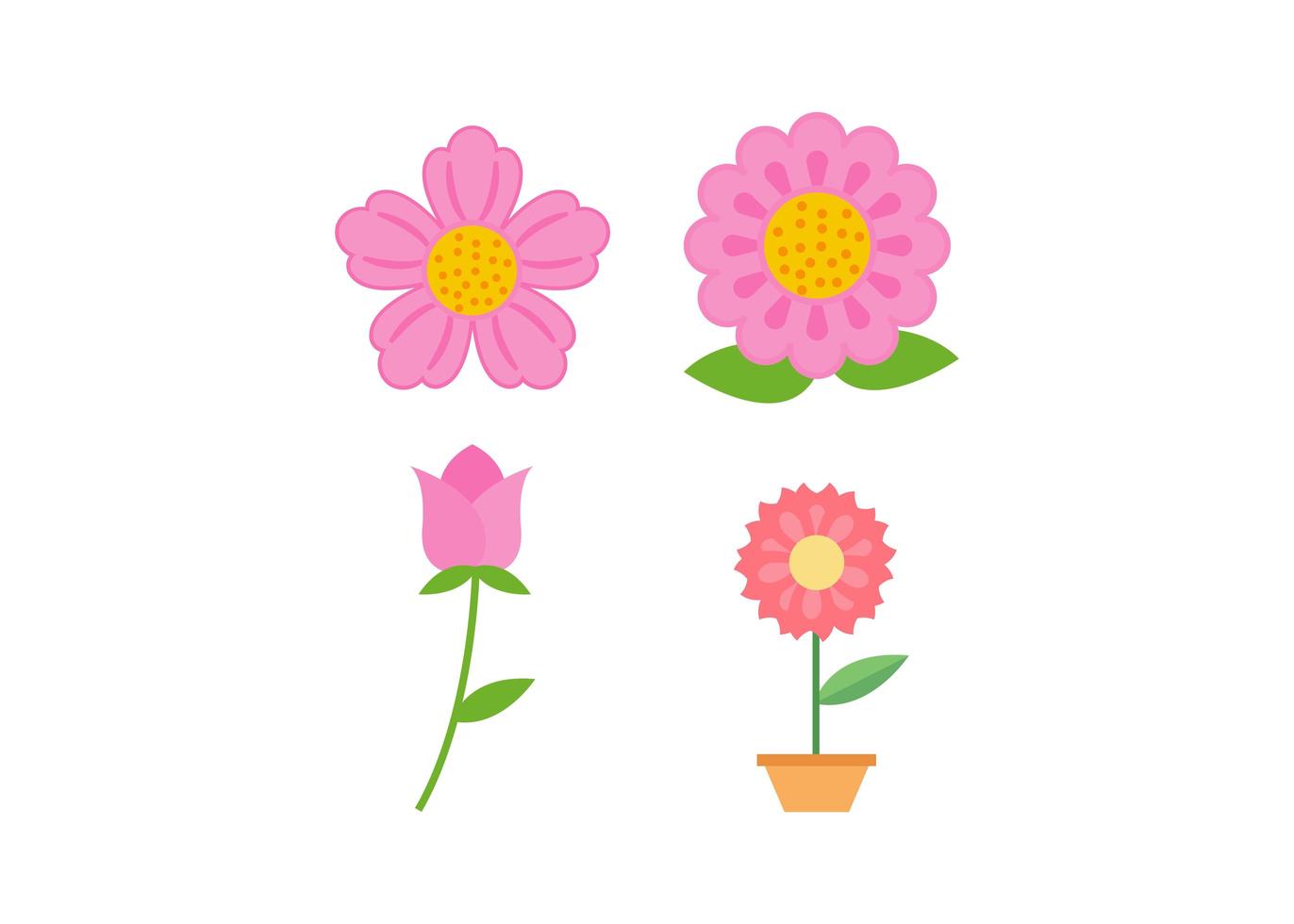 Flower icon design set vector