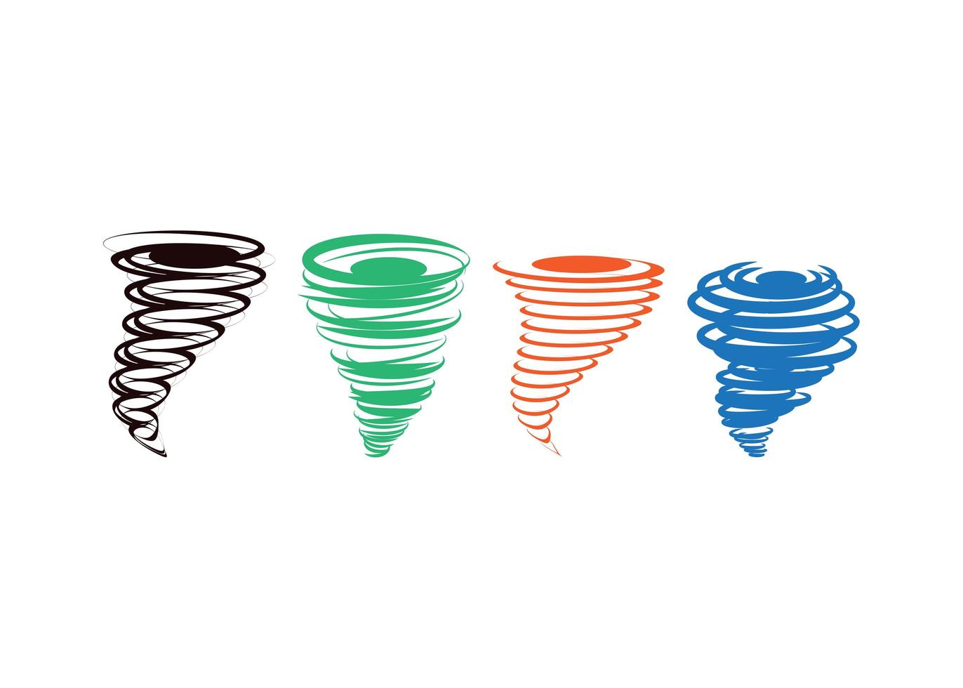 conjunto de diseño de icono de tornado vector