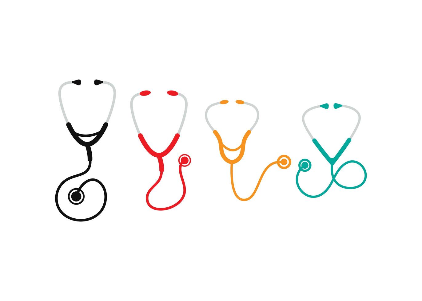 Stethoscope icon design set vector