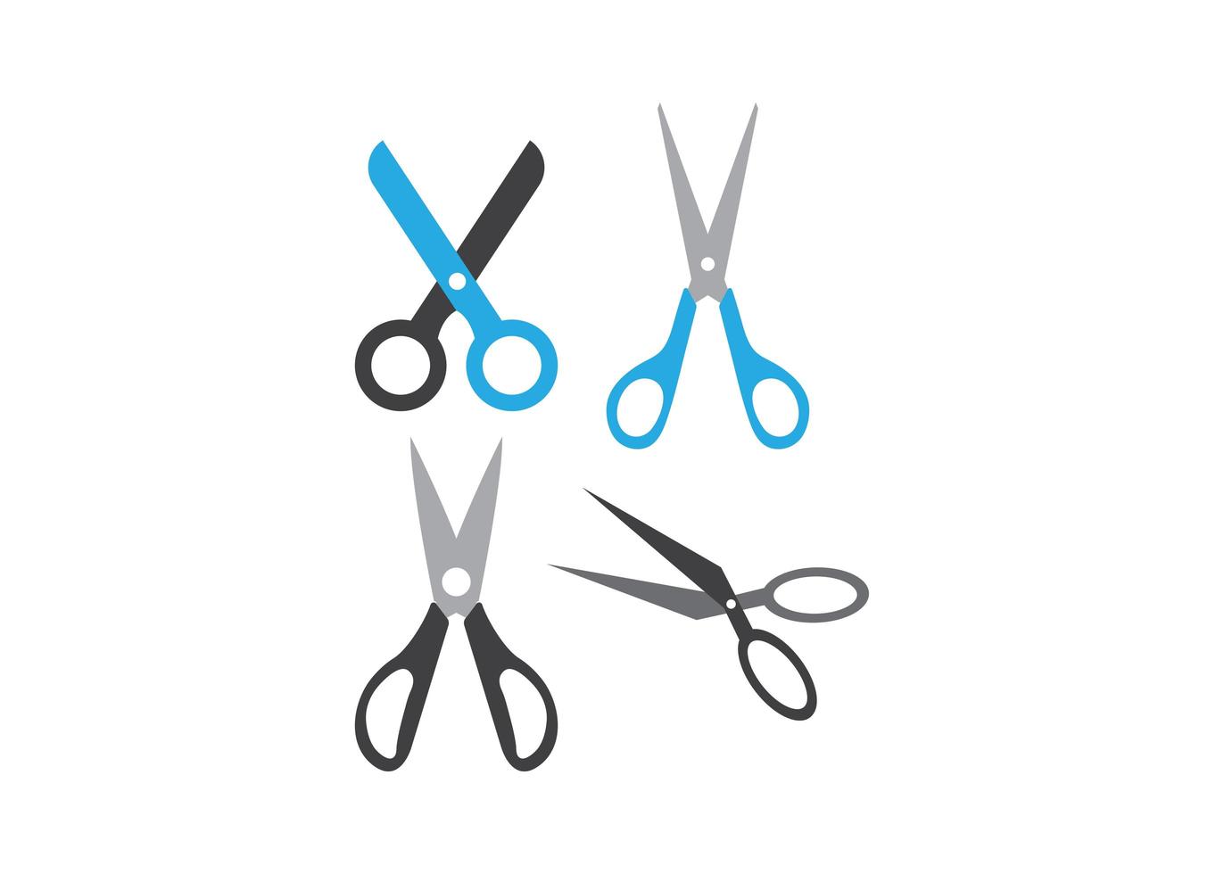 Scissors icon design set vector