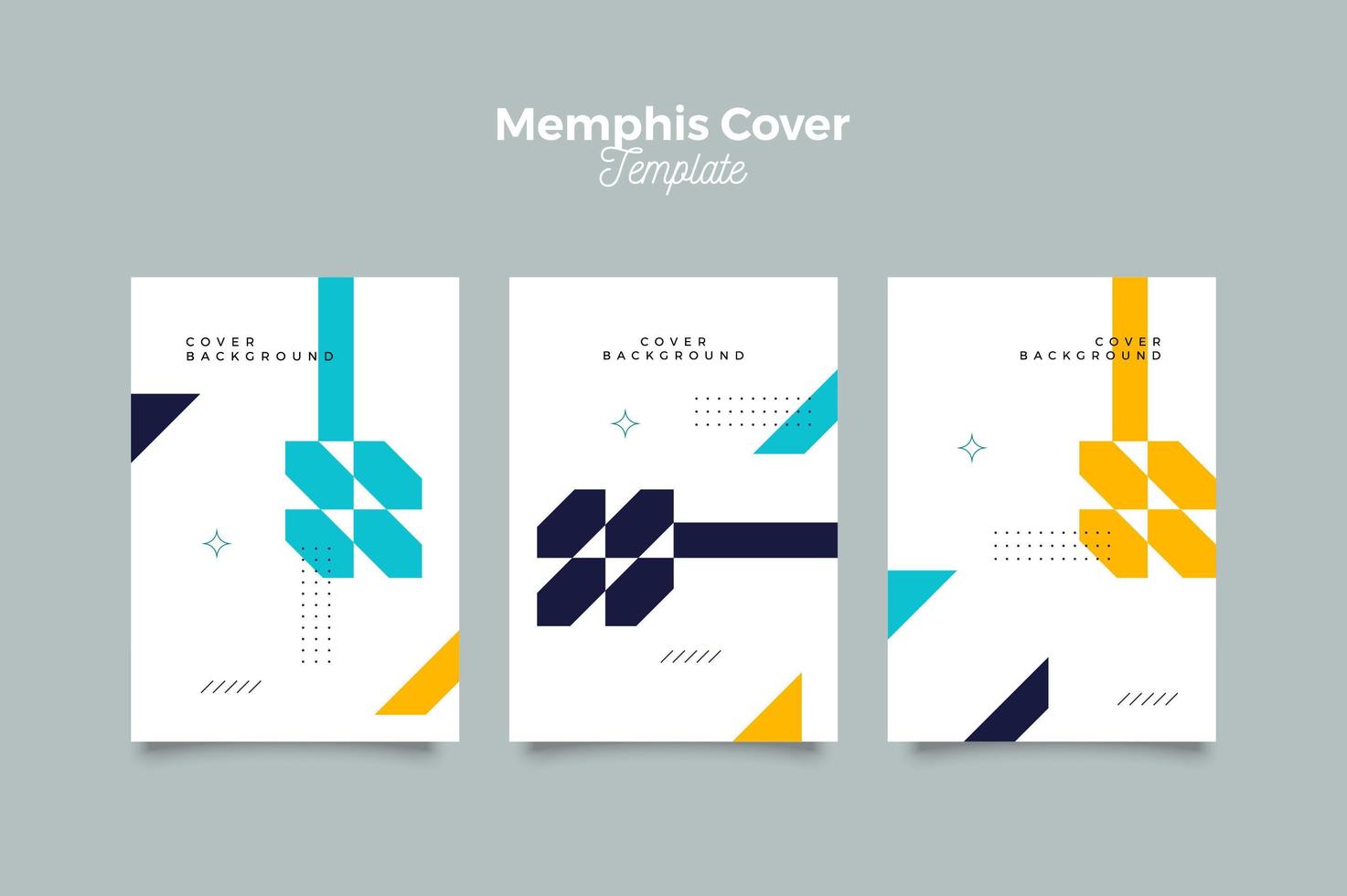 diseño de portada de memphis único vector