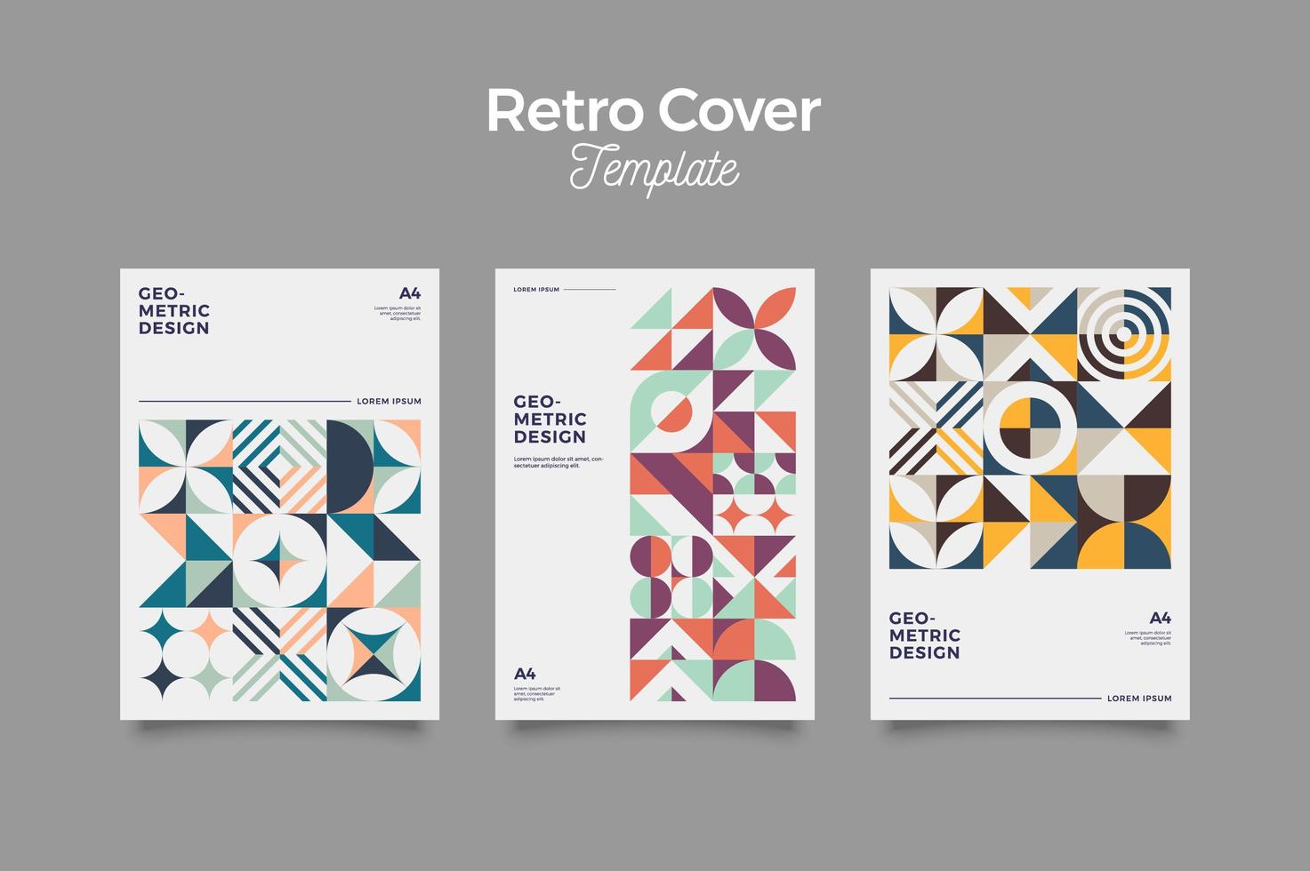 Retro Minimalist Cover Template vector