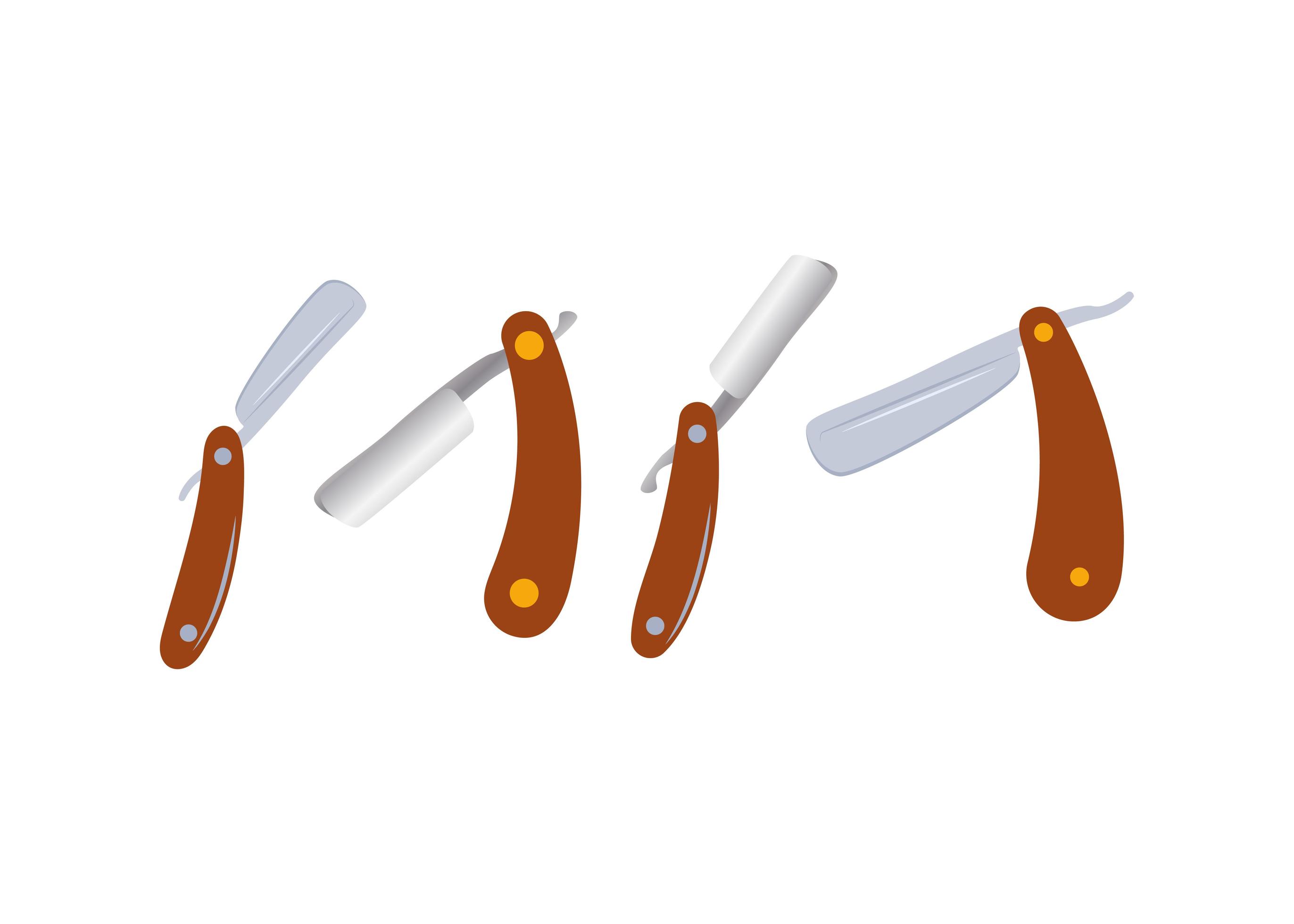 Barber razor icon set 1893314 Vector Art at Vecteezy