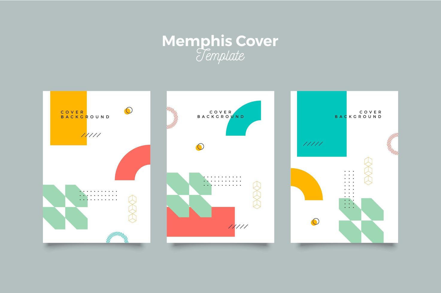 Memphis Cover Poster Template Background vector