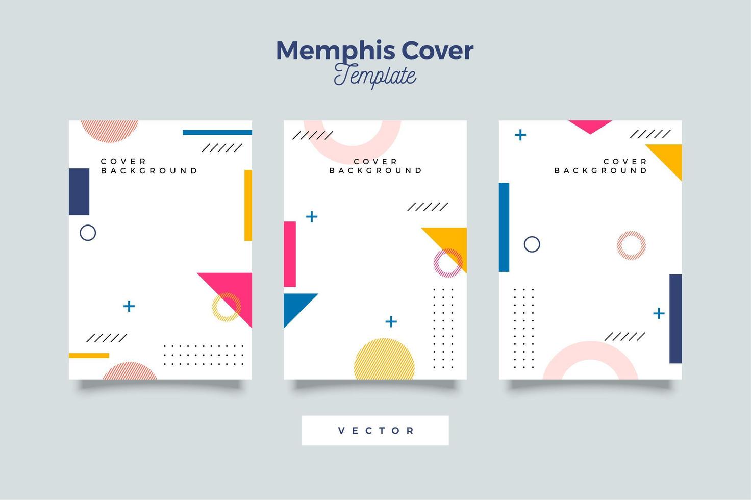 Abstract memphis background geometric elements vector