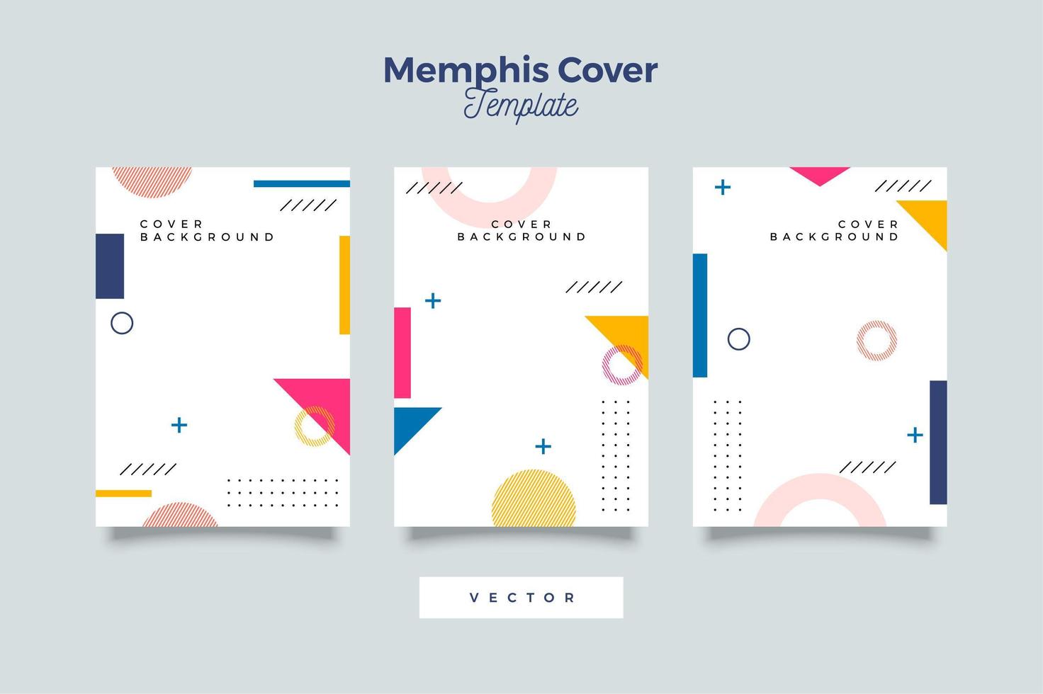 Abstract memphis background geometric elements vector