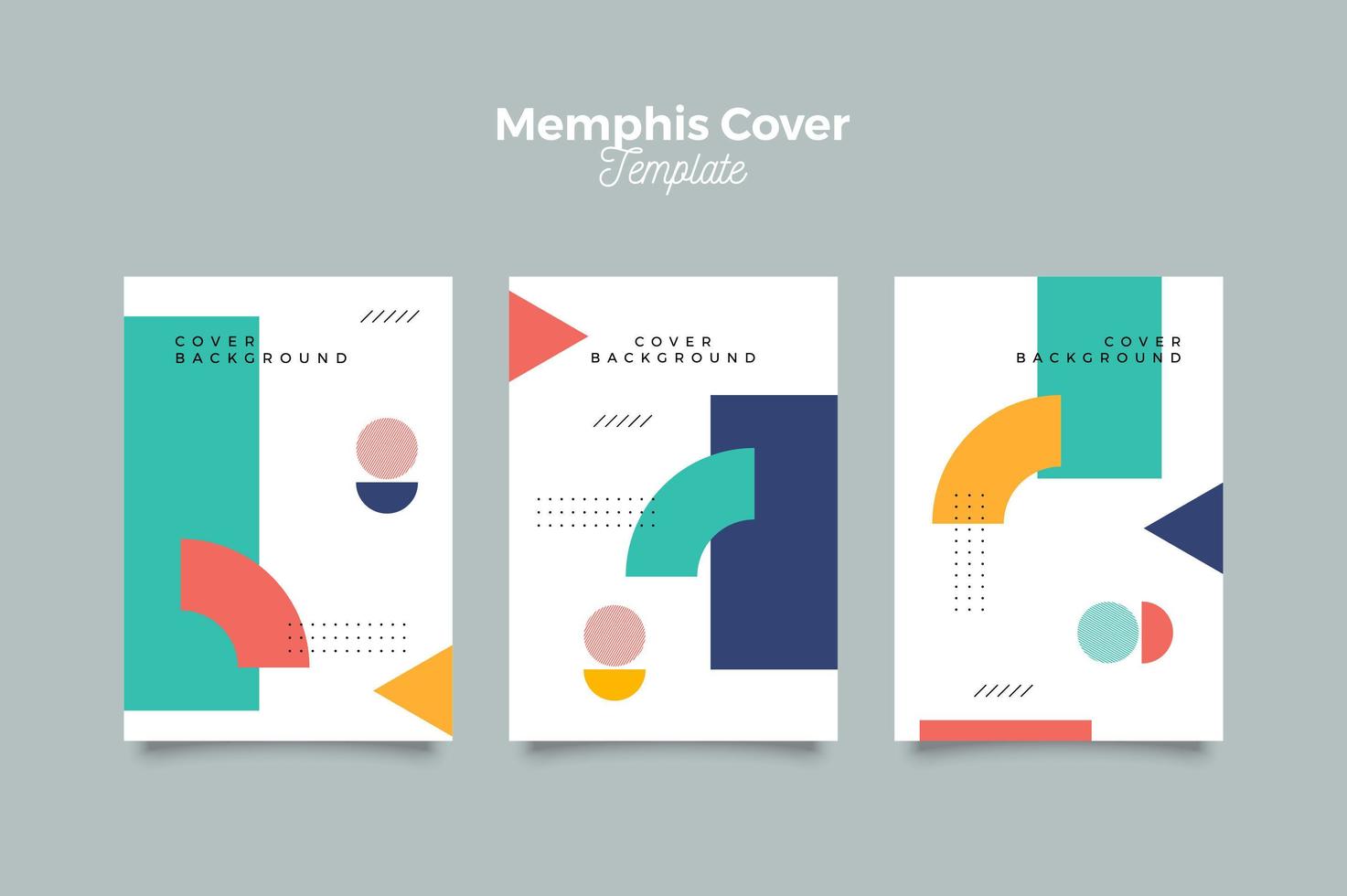 diseño de portada estilo memphis vector