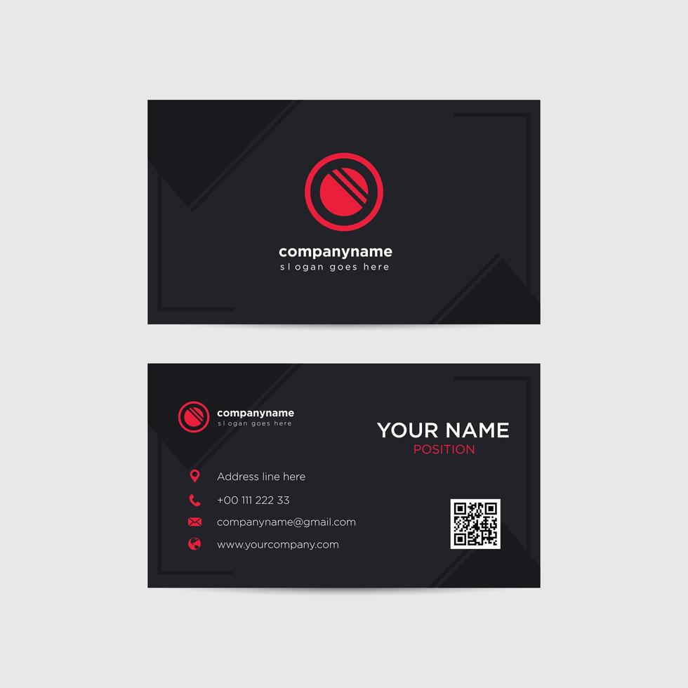 Minimalist business card design template vector