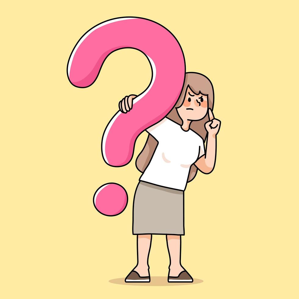 people question mark illustration decision making concept vector