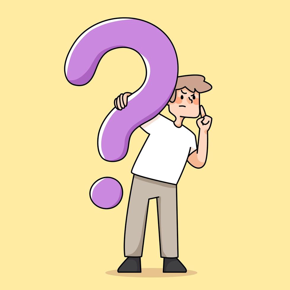 people question mark illustration decision making concept vector