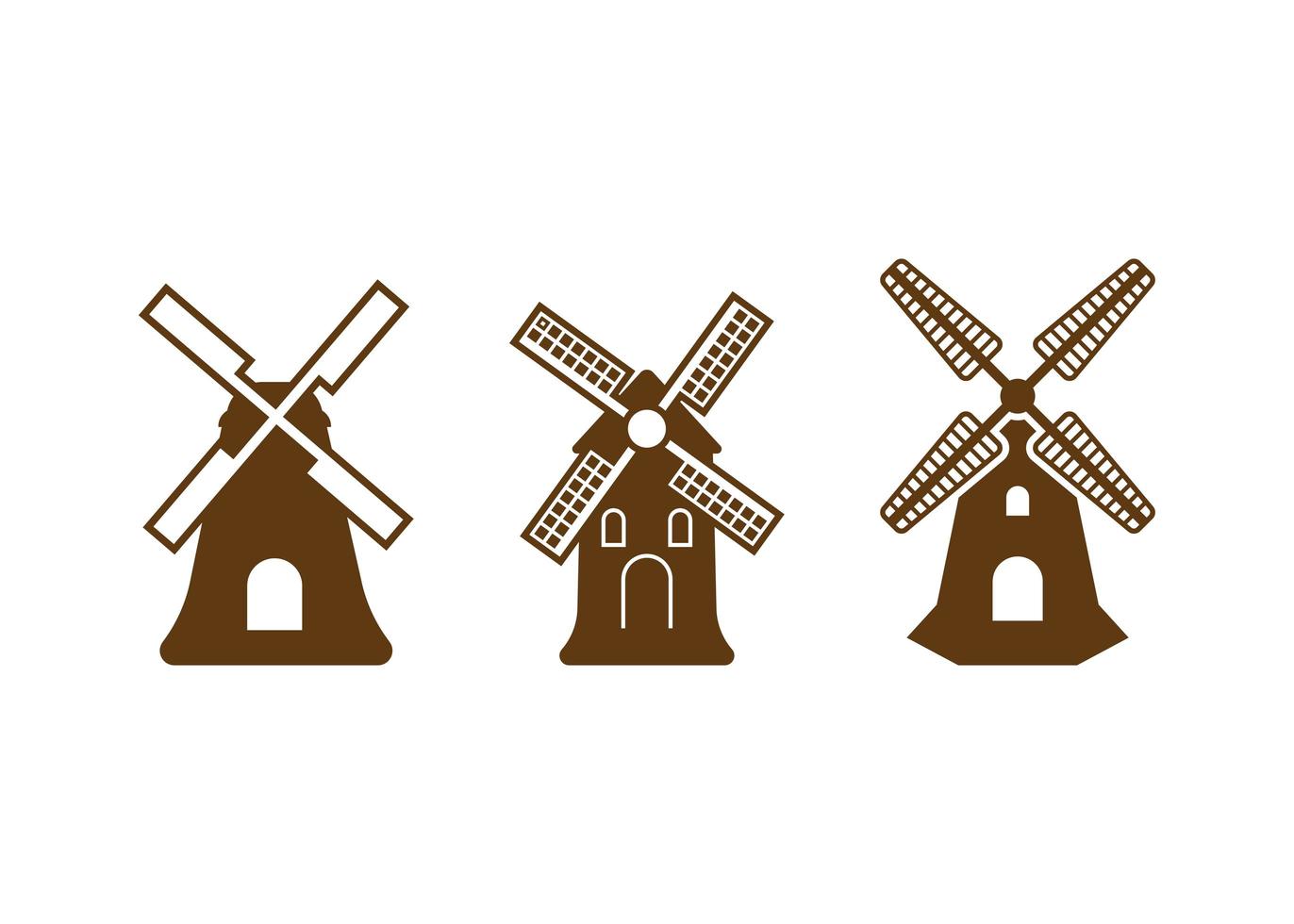 Windmill icon design template vector isolated illustration
