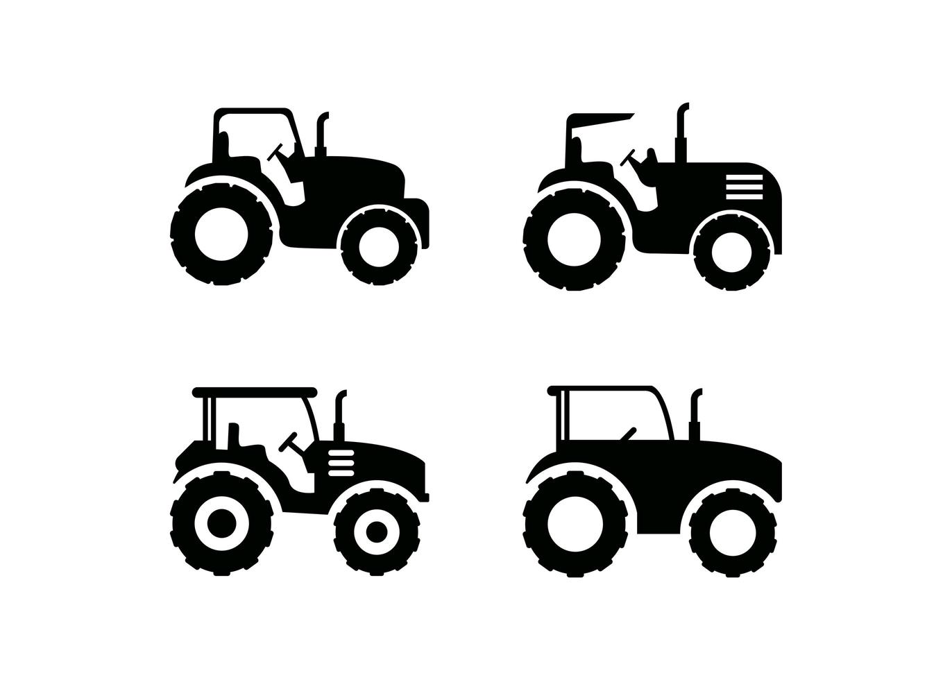 Tractor icon design template set vector