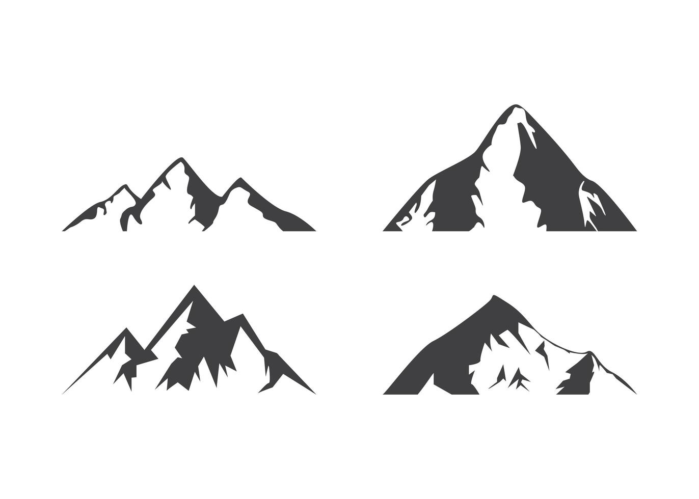 Mountain icon design template vector isolated illustration