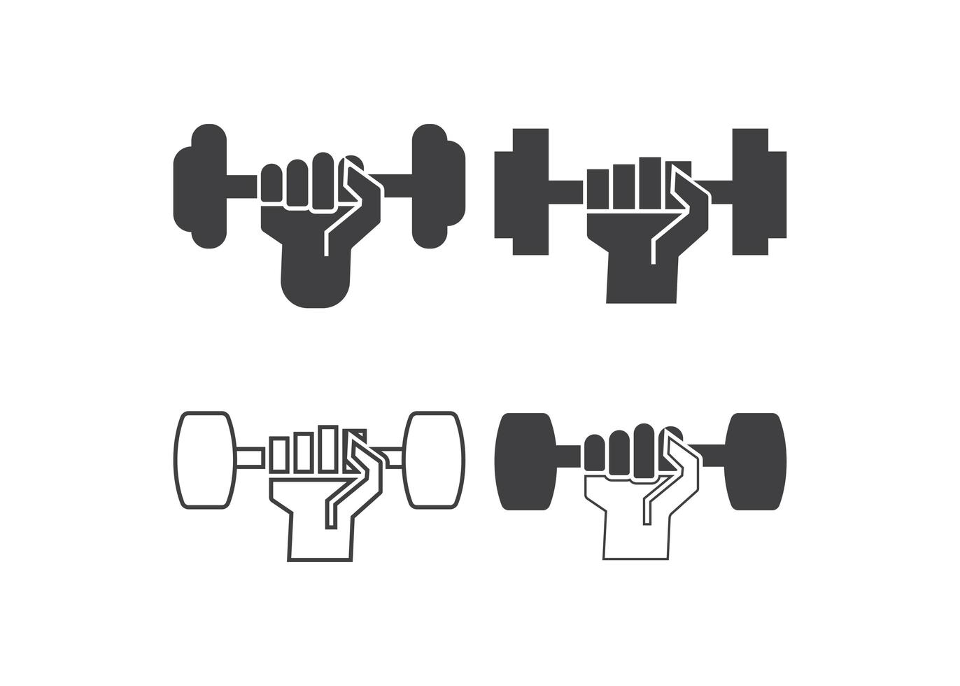 Dumbbell icon design template vector isolated illustration