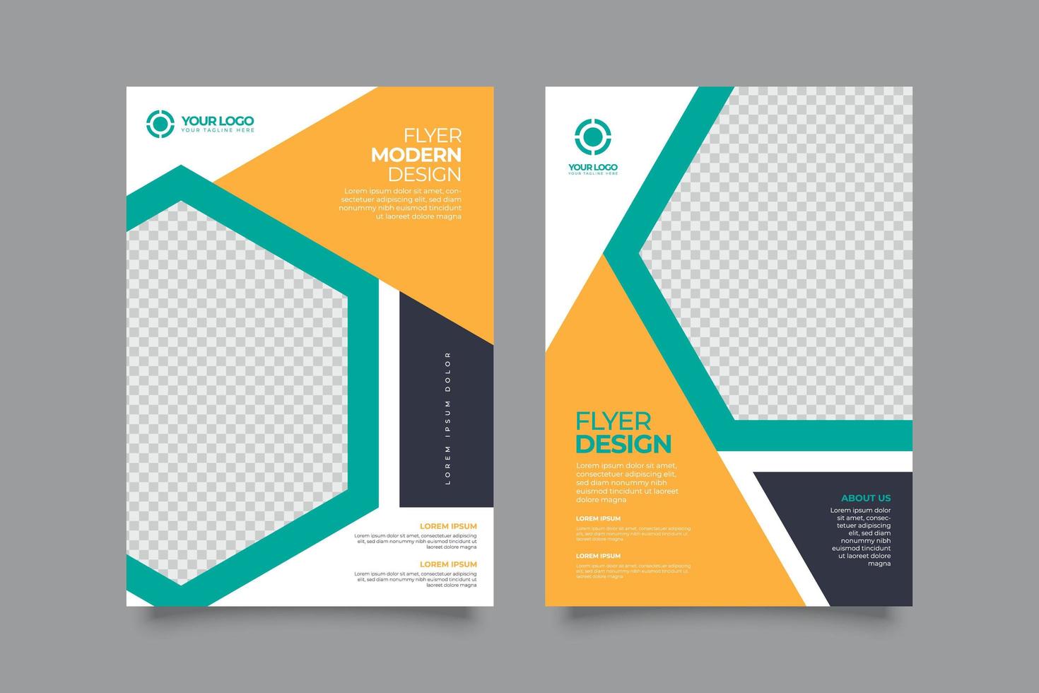 Abstract geometric colorful pamphlet template concept vector