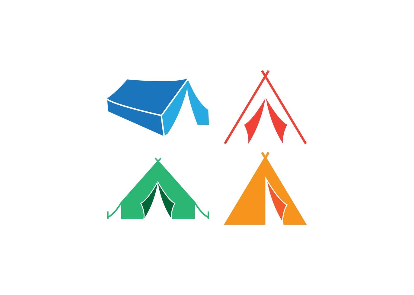 Tent icon design template vector isolated illustration