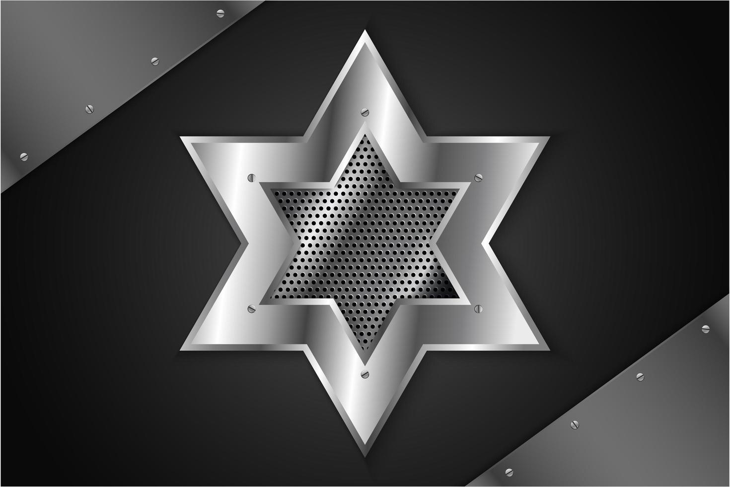 Shiny star metal vector
