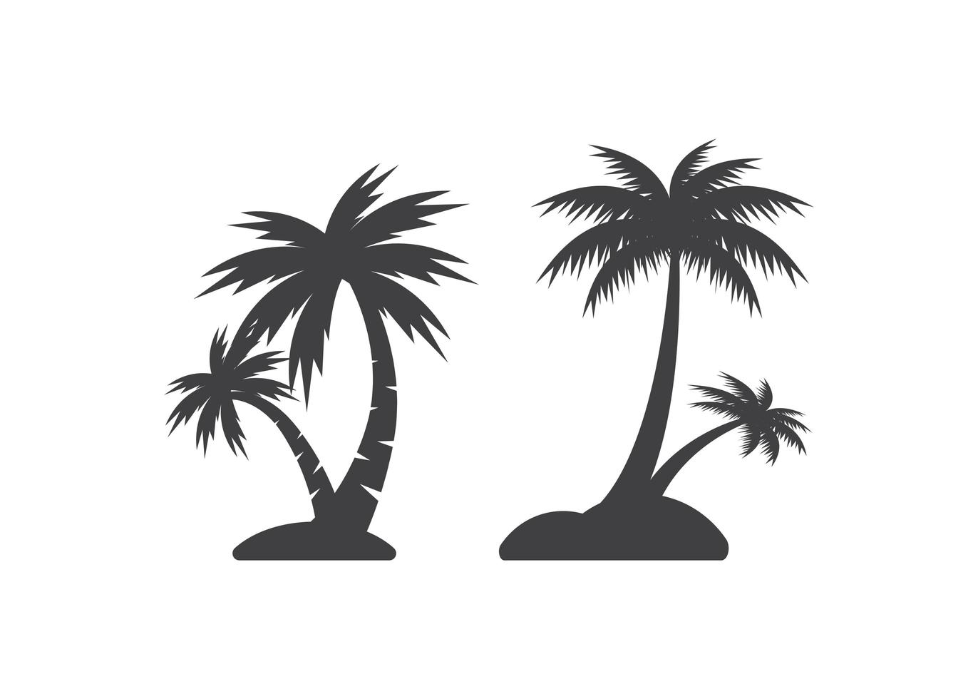 Palm tree icon design template vector isolated illustration