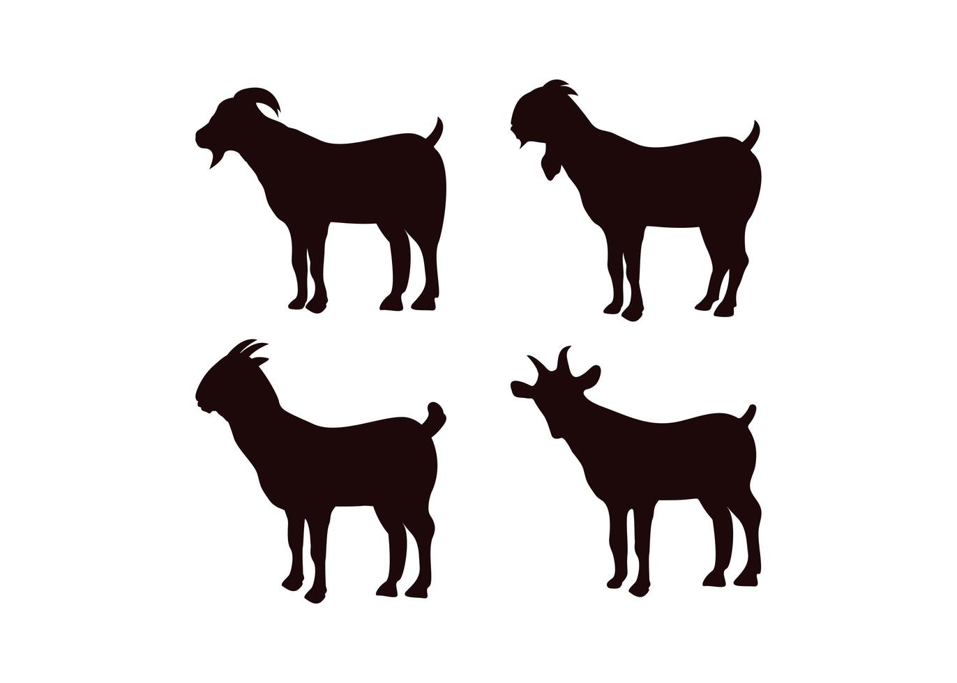 Goat icon design template set vector