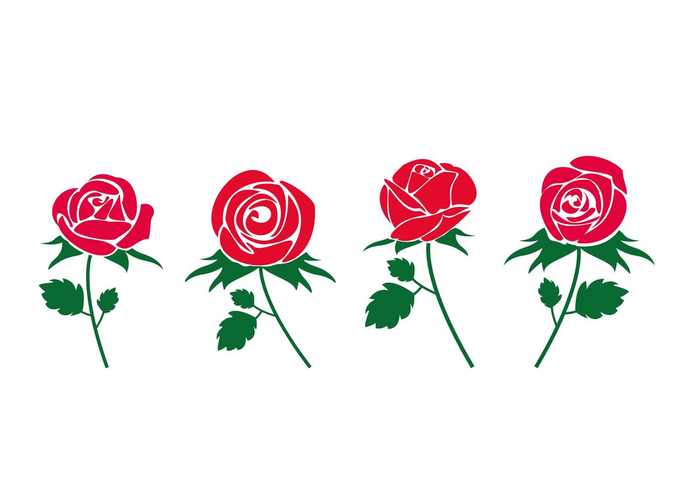 Rose icon design set vector