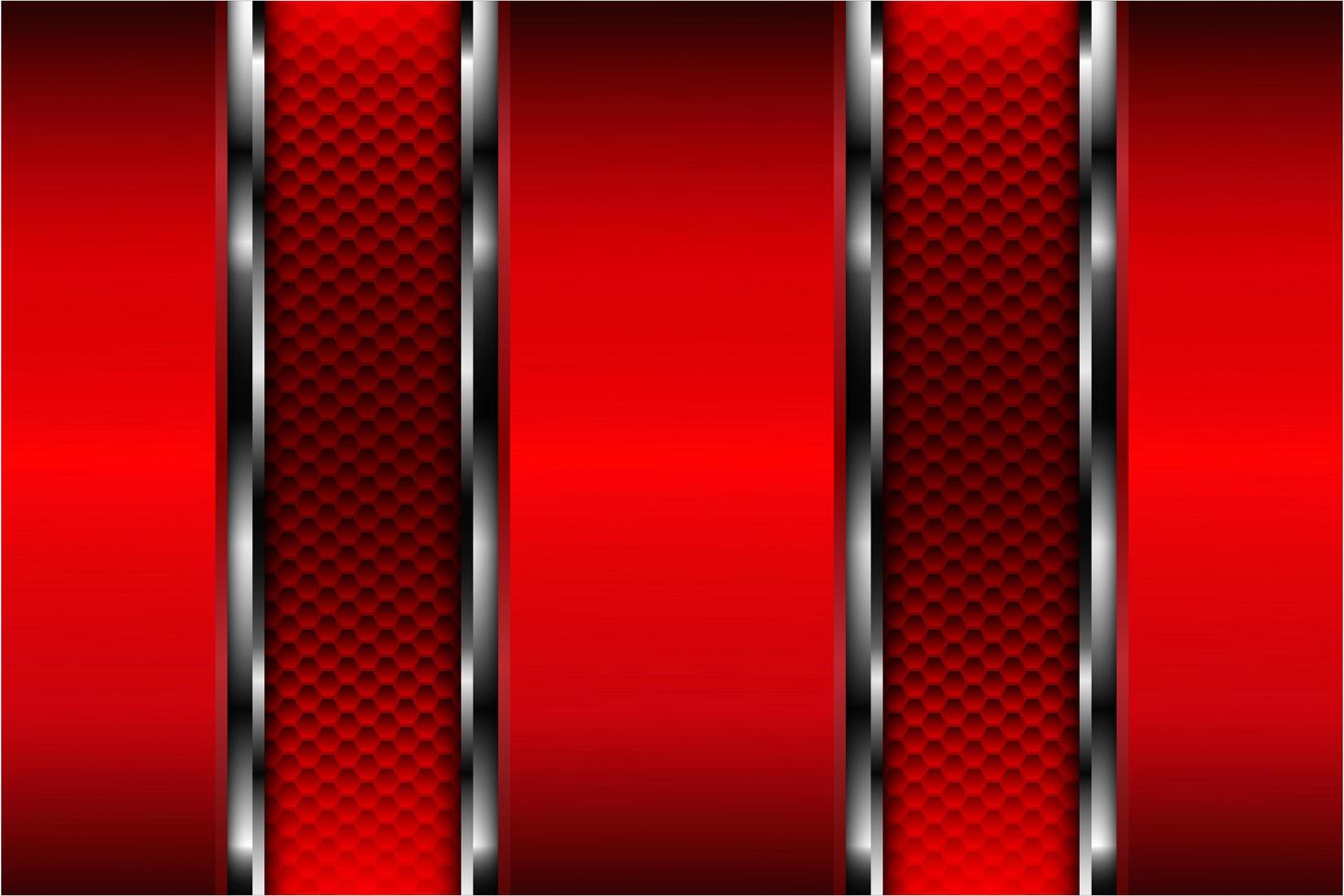 Metallic of red with carbon fiber texture vector