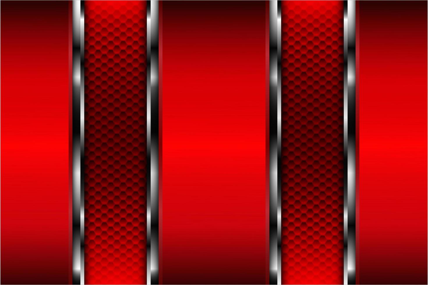 Metallic of red with carbon fiber texture vector