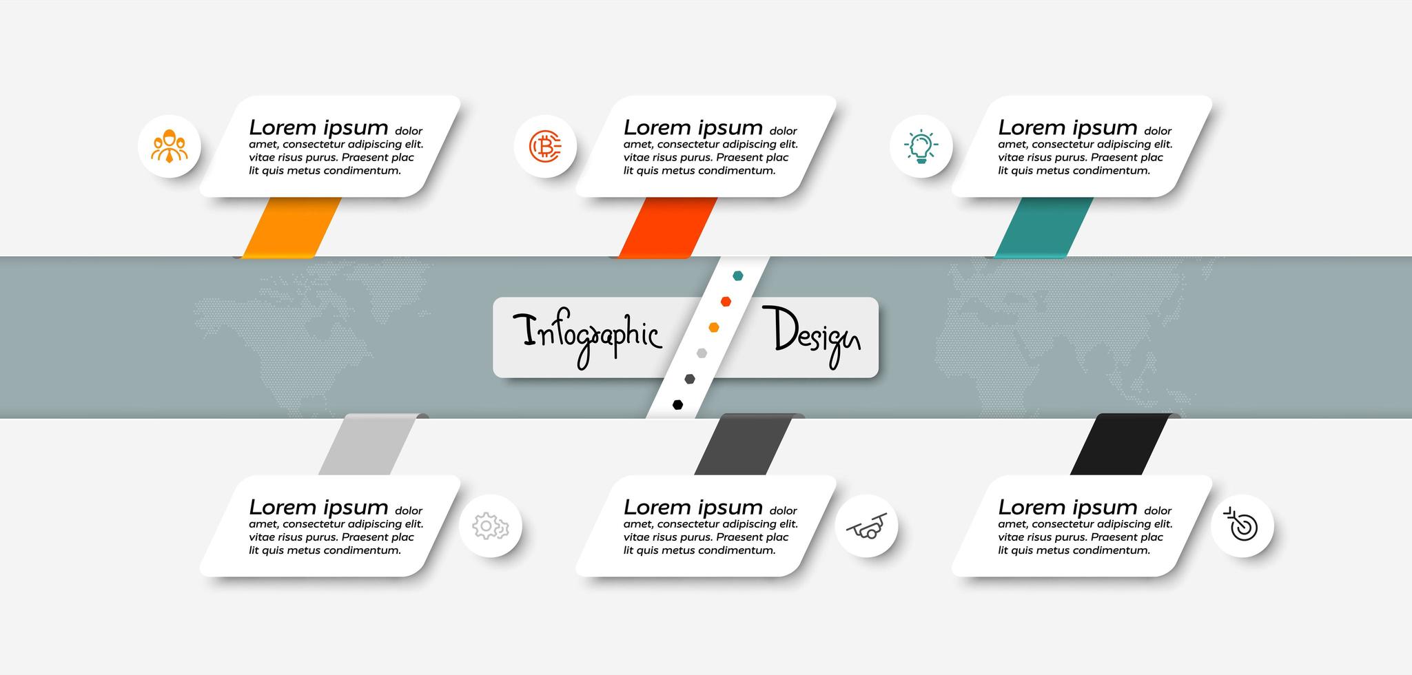 Los diagramas de organización y diseño se utilizan para describir la planificación y describir las funciones. infografía. vector