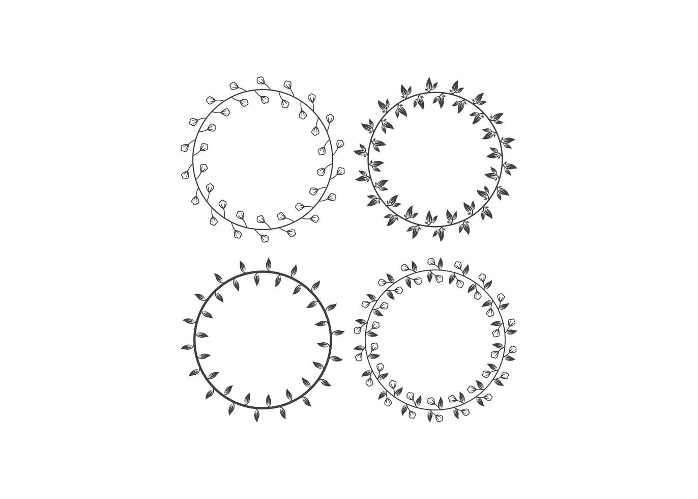 Wreath icon design template vector isolated illustration