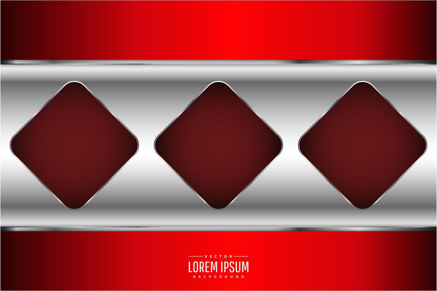 Luxury metallic background of red vector