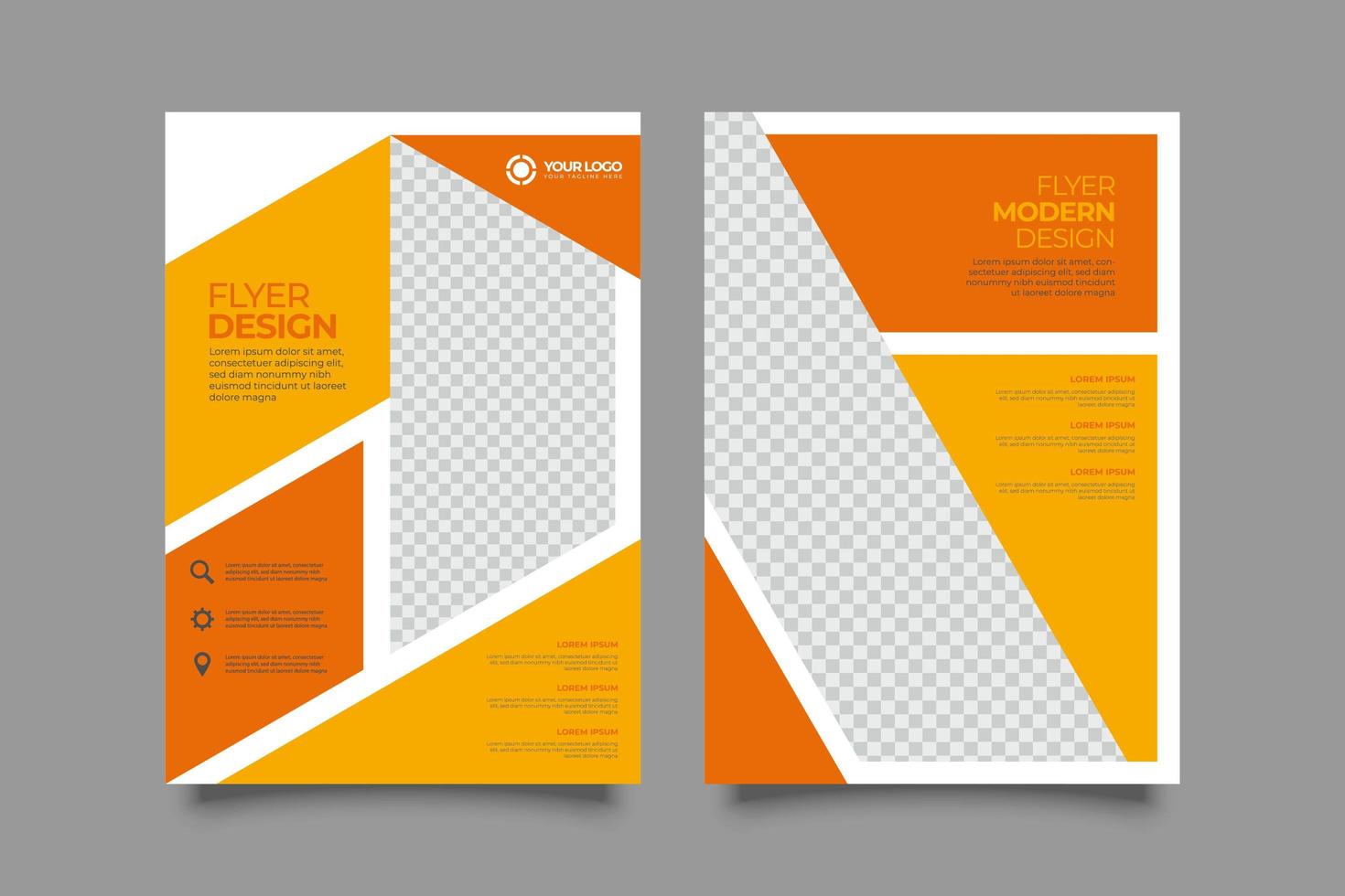 Modern corporate business a4 flyer poster template brochure cover design vector