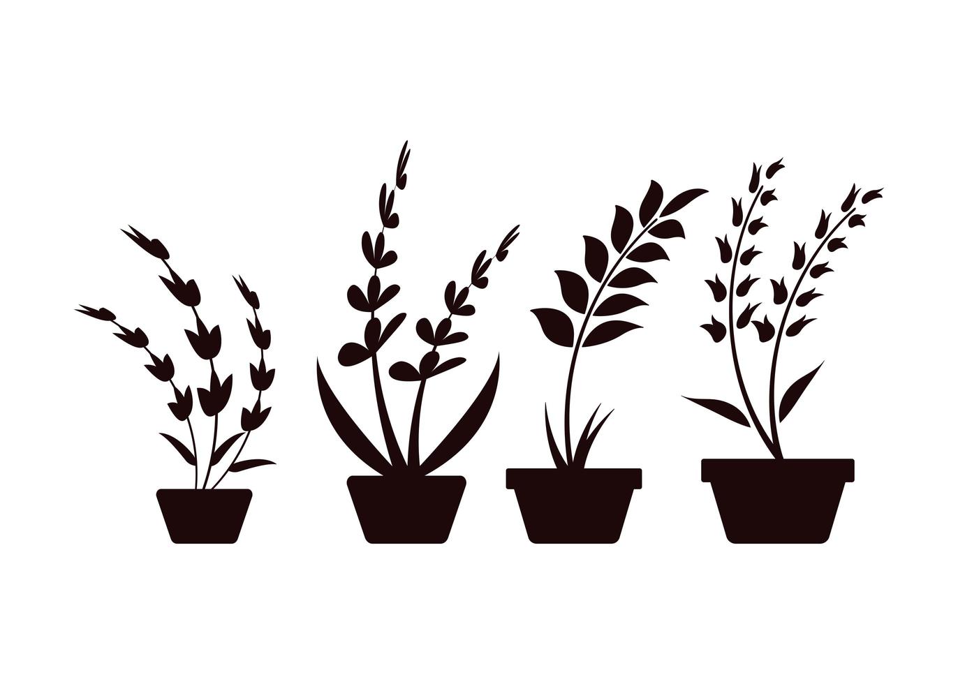 Plant pot icon design template vector isolated illustration