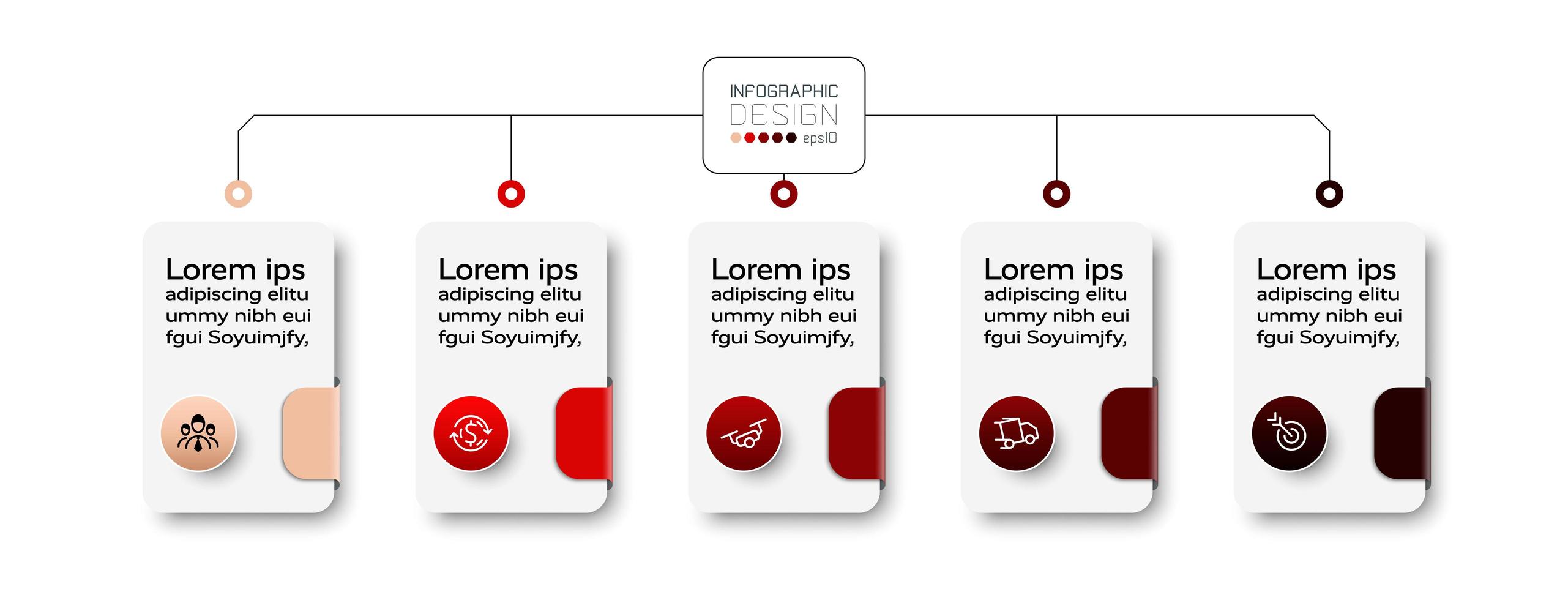 A rectangular box infographic presents information in an organizational style to describe work processes. vector design.