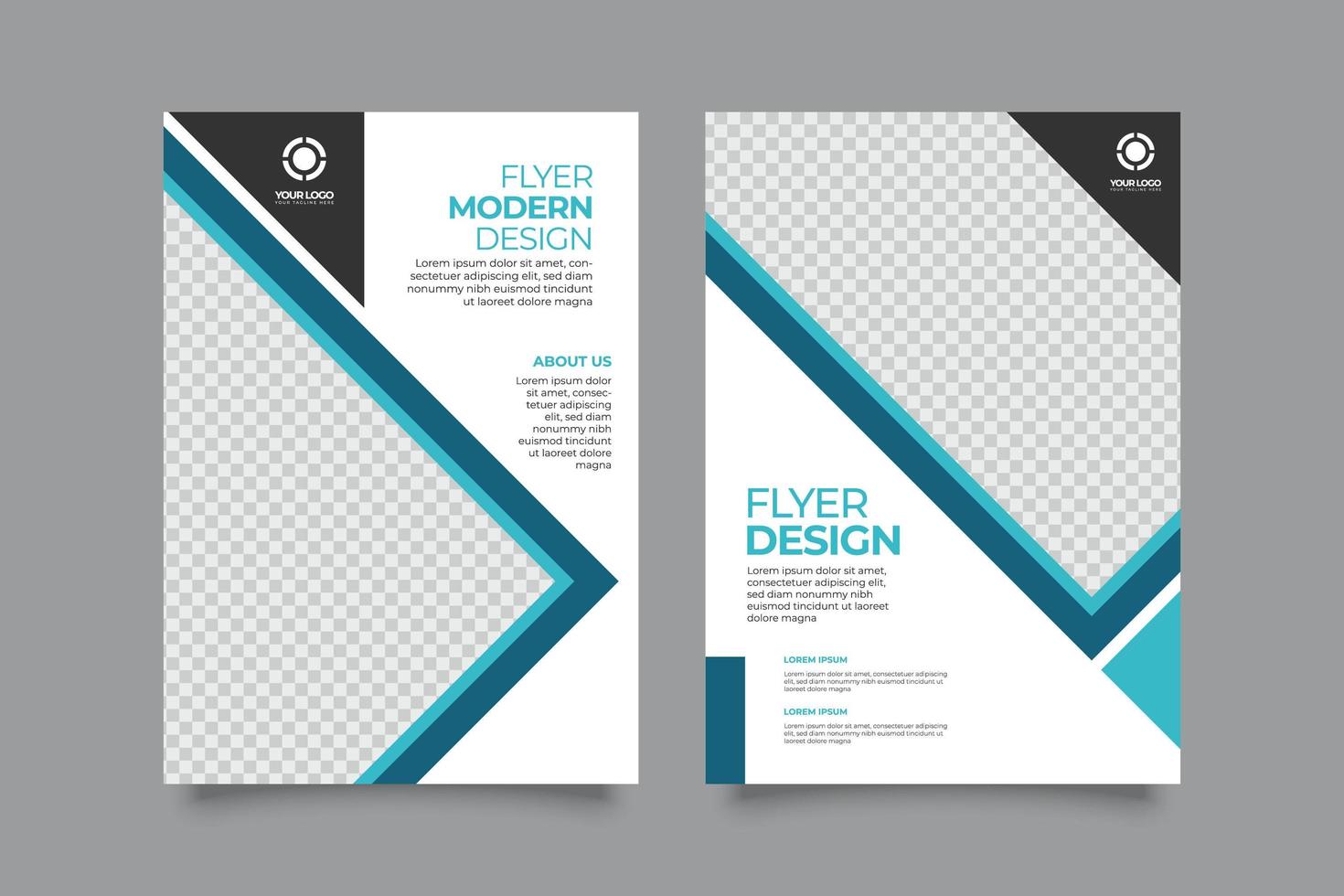 Modern template flyer or brochure property business vector