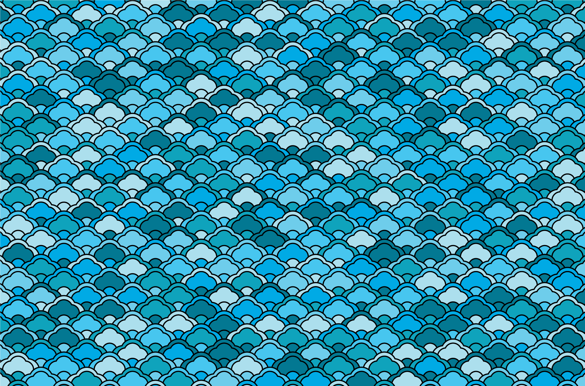Blue color Chinese waves pattern 1893950 Vector Art at Vecteezy