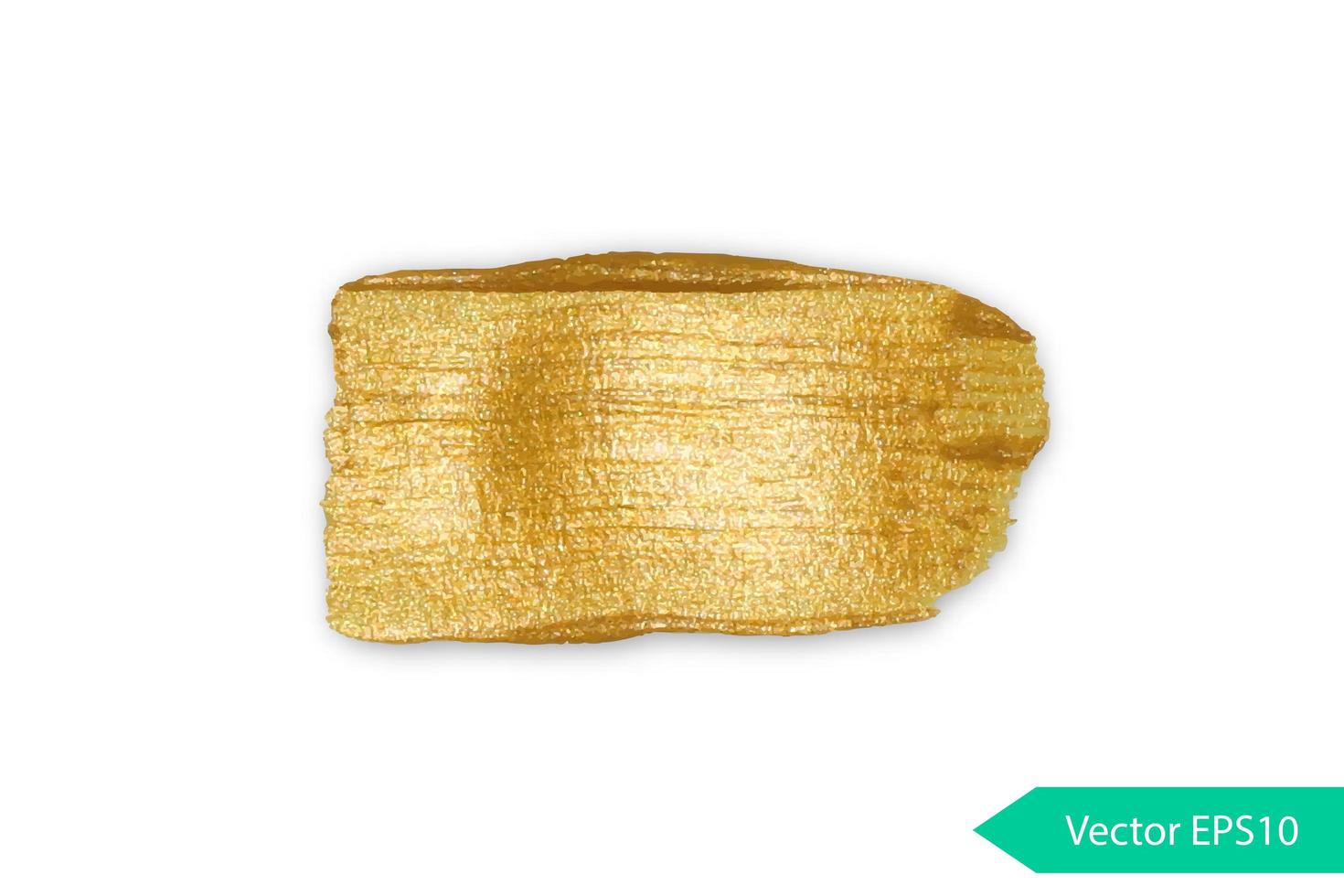 mancha de trazo de pincel acrílico dorado vector