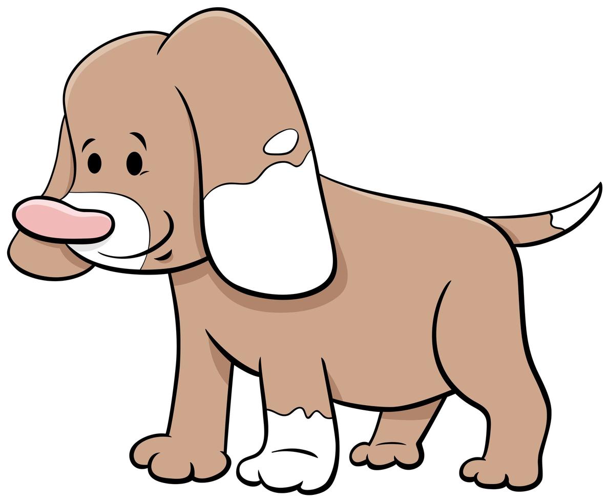 personaje de dibujos animados lindo cachorro cómico animal vector