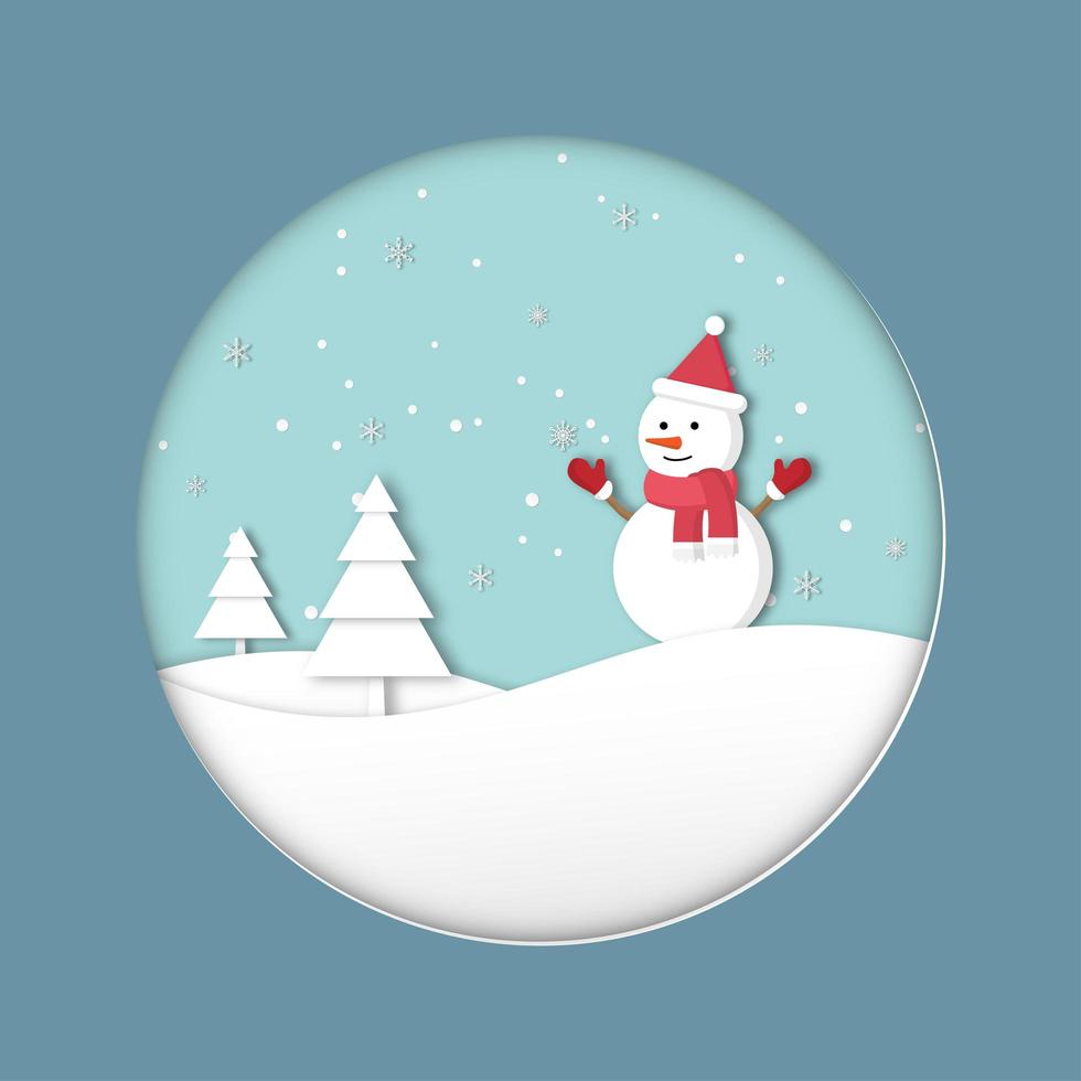 Christmas. banner with snowman vector