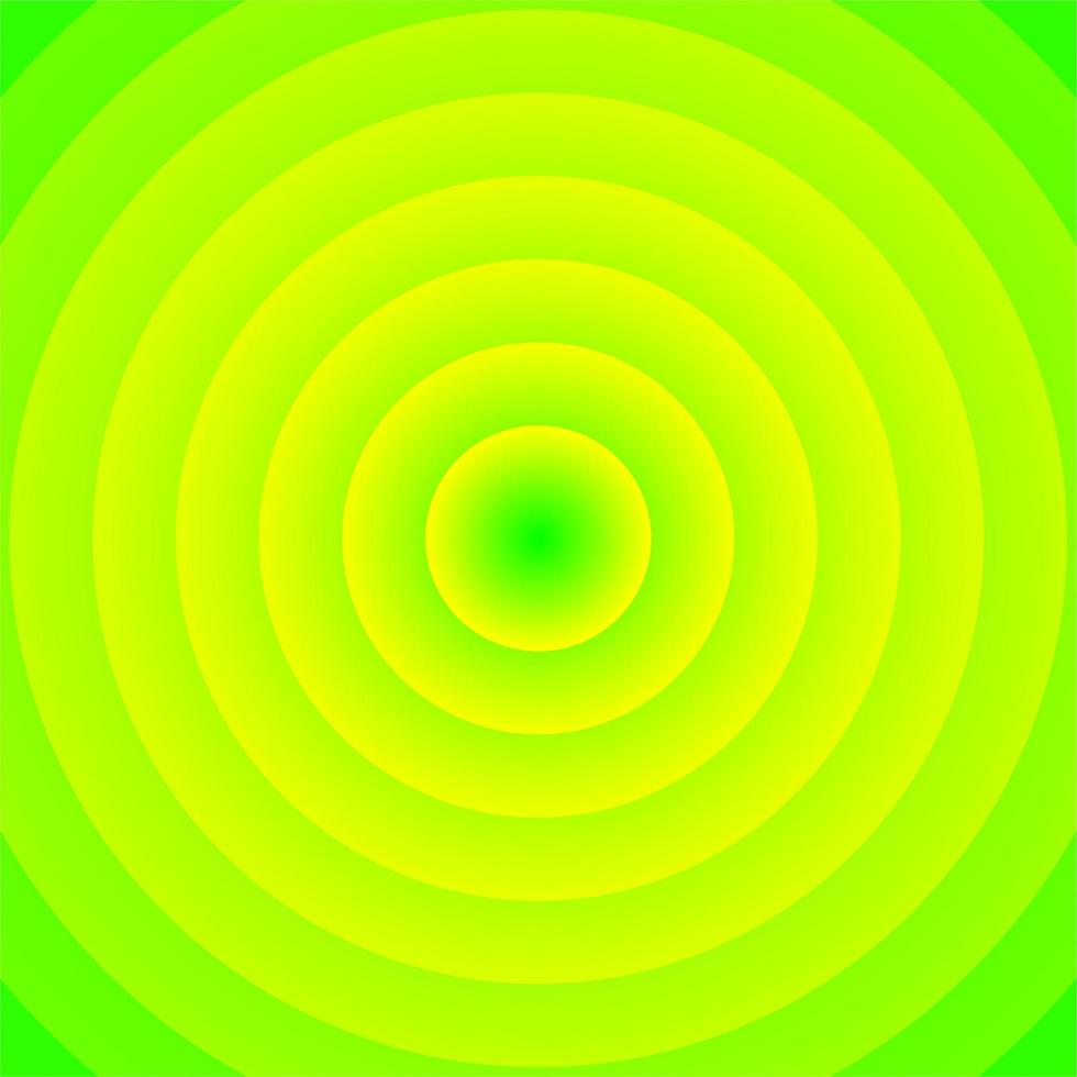 ilusión de círculo abstracto verde y amarillo vector