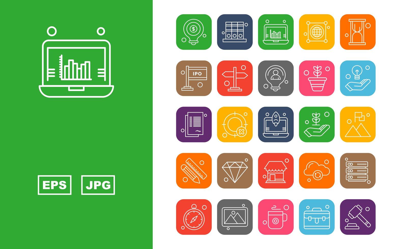 25 Premium Business Round Corner Icon Pack vector