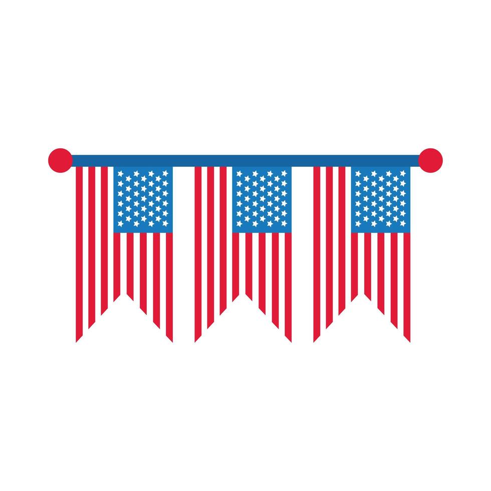 usa flags garland flat style icon 1895013 Vector Art at Vecteezy