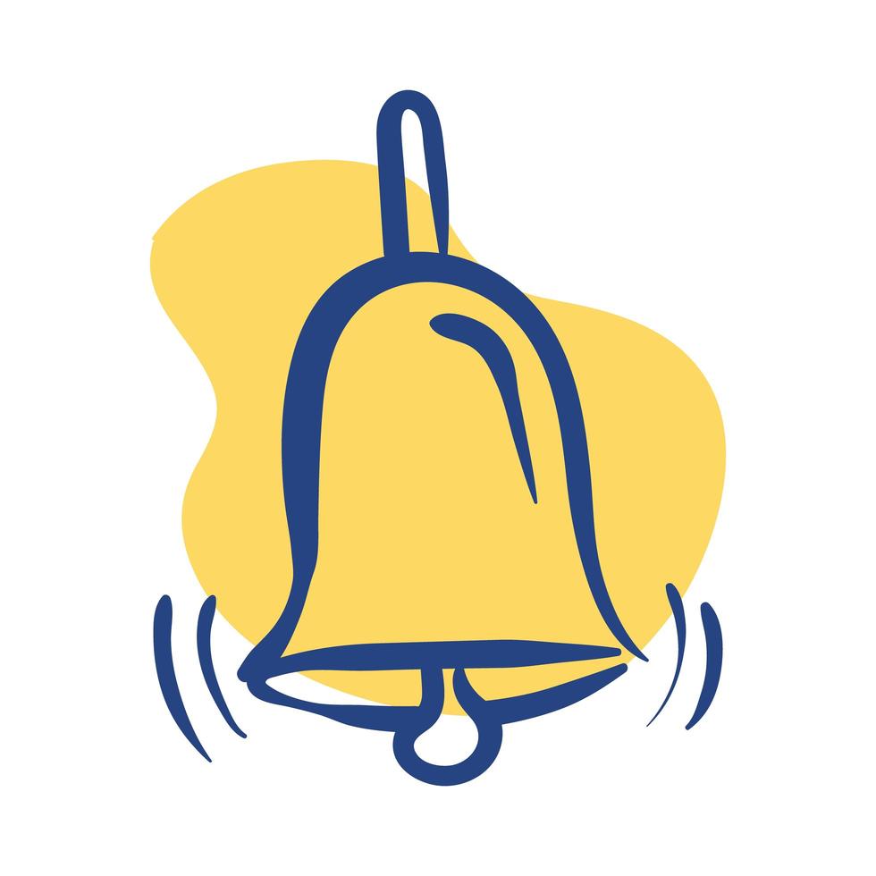 bell ringing line style icon vector