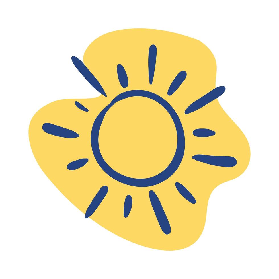 summer sun line style icon vector