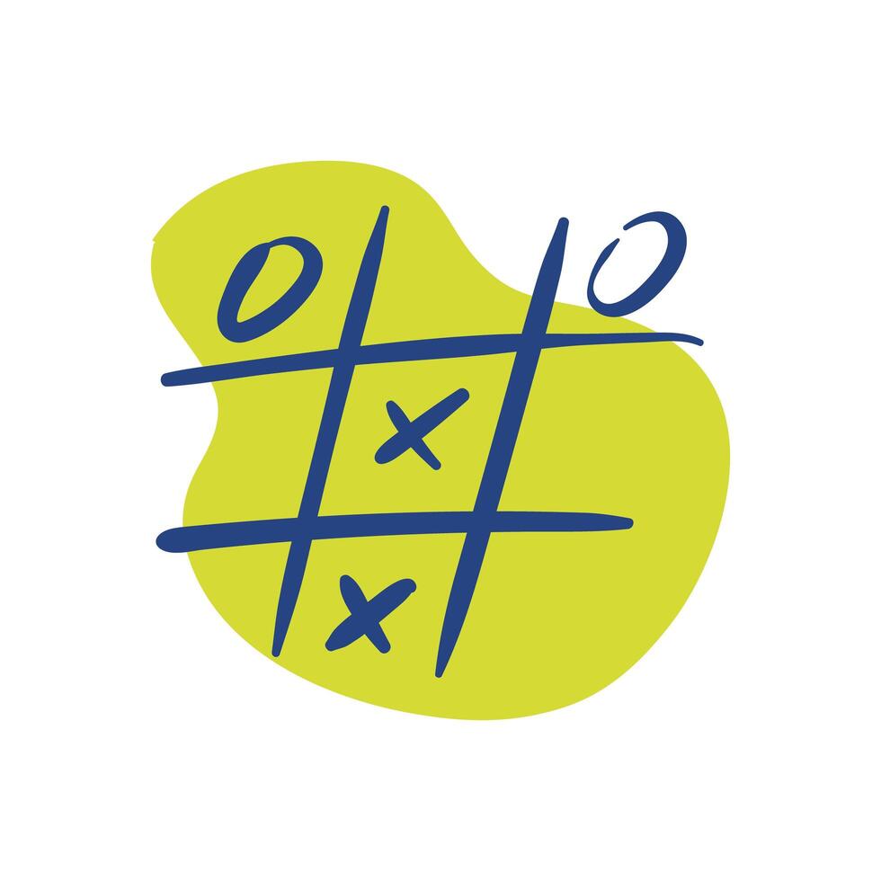 icono de estilo de línea de juego de tic tac toe vector